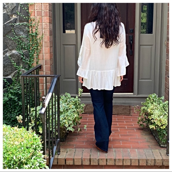 Boho embroidered bell sleeves tunic top - Picture 8 of 8